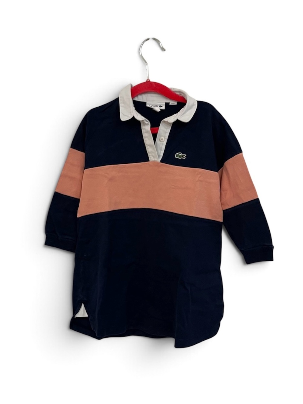 Lacoste Kids Navy and Peach Rugby dress